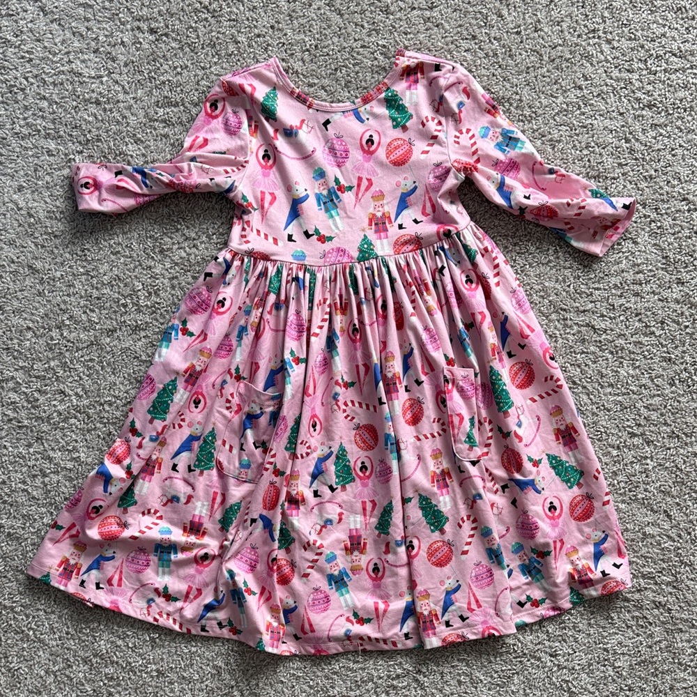 Nutcracker Pink Long Sleeve Dress